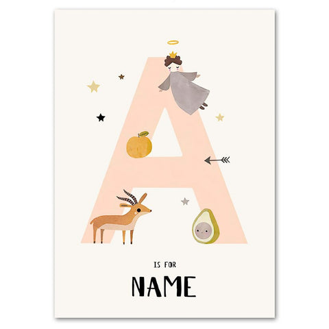 Personalized Cartoon Name Print - A