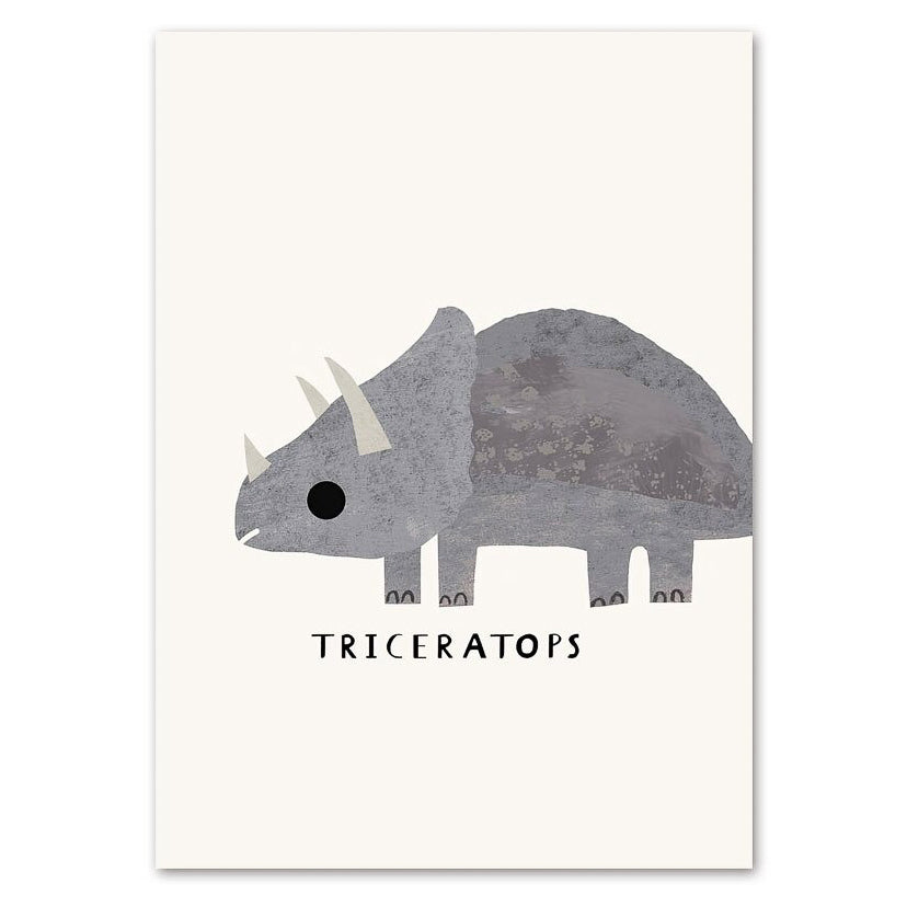 Cartoon Dino "Three-Horned Face"