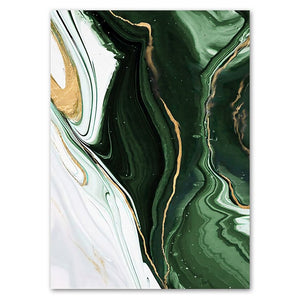 Golden Green Abstract II