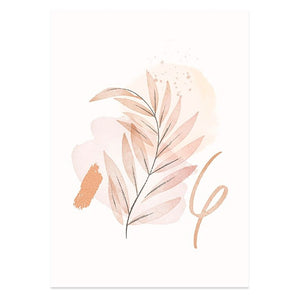 Plant Leaves - Pink I