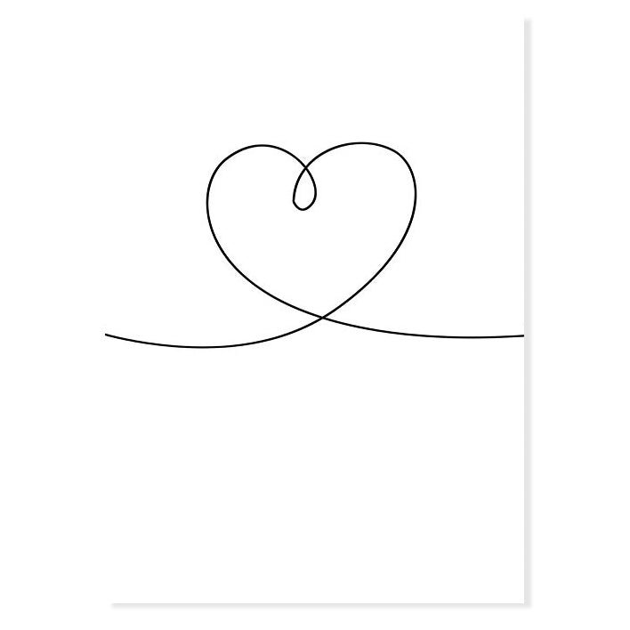 Heart Line Art