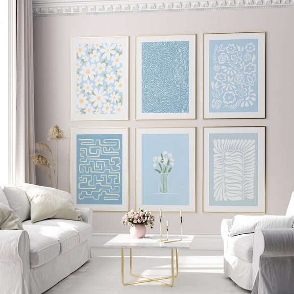Pastel Blue Abstract II