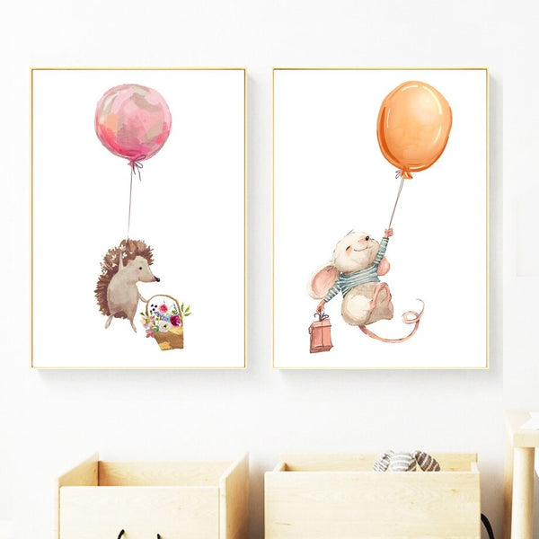 Little Mouse with Orange Balloon